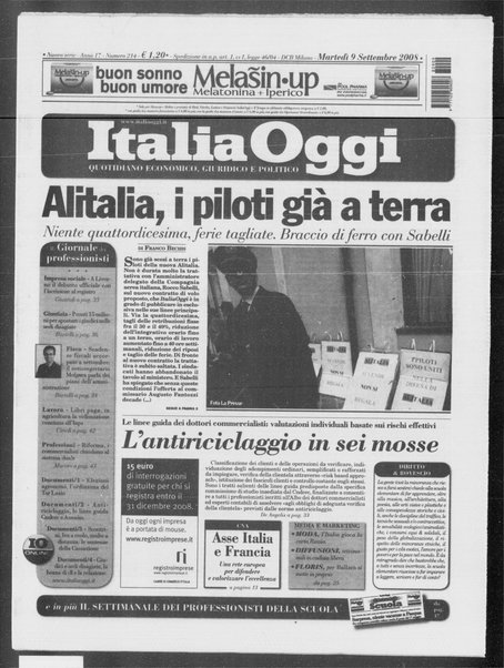 Italia oggi : quotidiano di economia finanza e politica